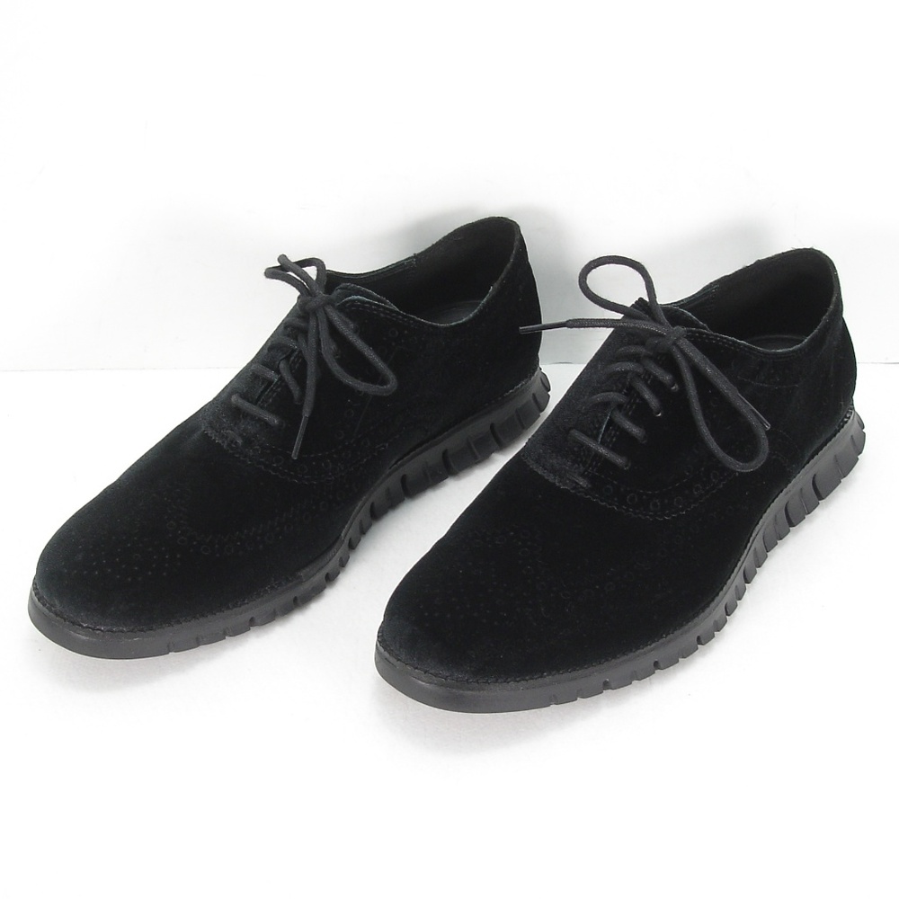 COLE HAAN ZEROGRAND BLACK VELVET OXFORDS 10.5 M